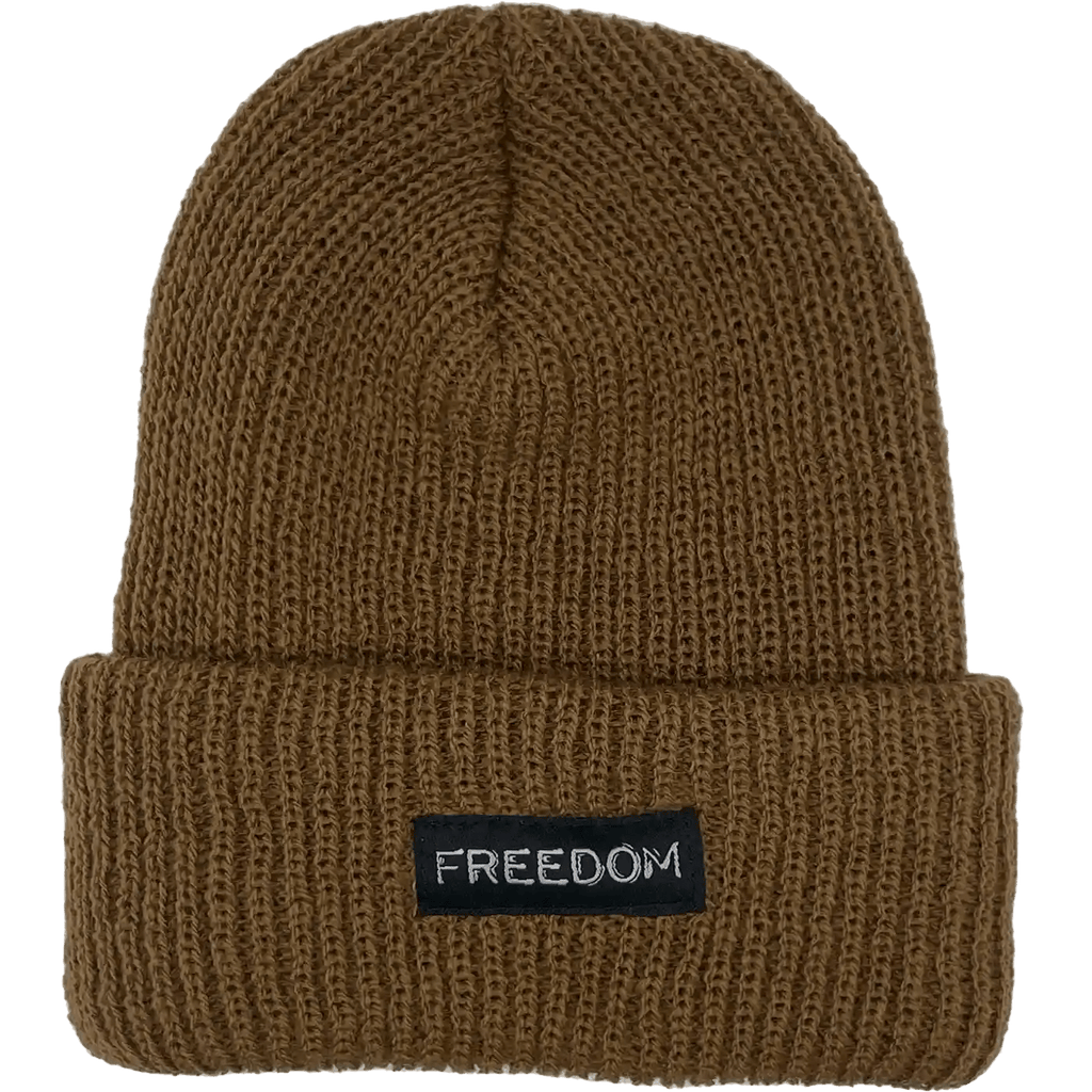 Freedom Label Cuff Beanie Coyote Brown  Freedom   
