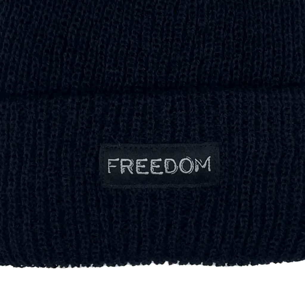 Freedom Label Cuff Beanie Dark Navy  Freedom   