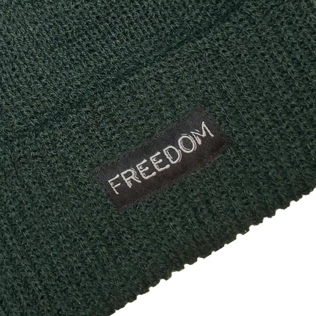 Freedom Label Cuff Beanie Forest Green Handelsware Freedom   