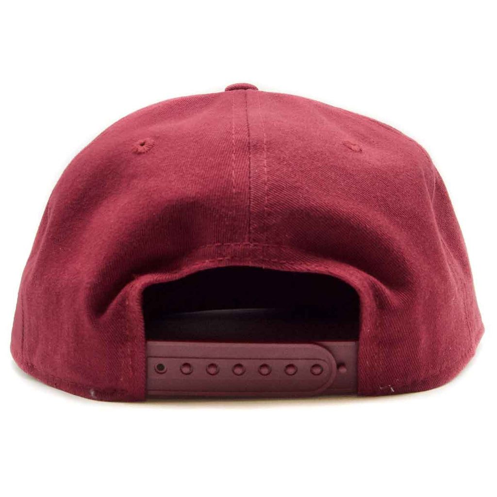 Freedom Label Embroidered Snapback Cap Burgundy  Freedom   