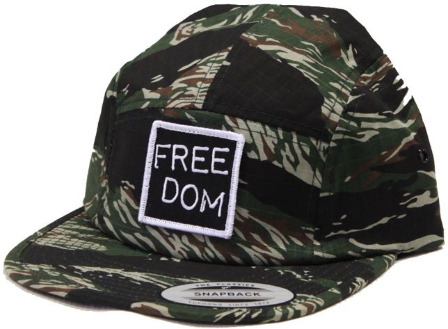 Freedom Stacked Logo Patch 5Panel Camo  Freedom   