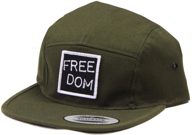 Freedom Stacked Logo Patch 5Panel Military Green  Freedom   