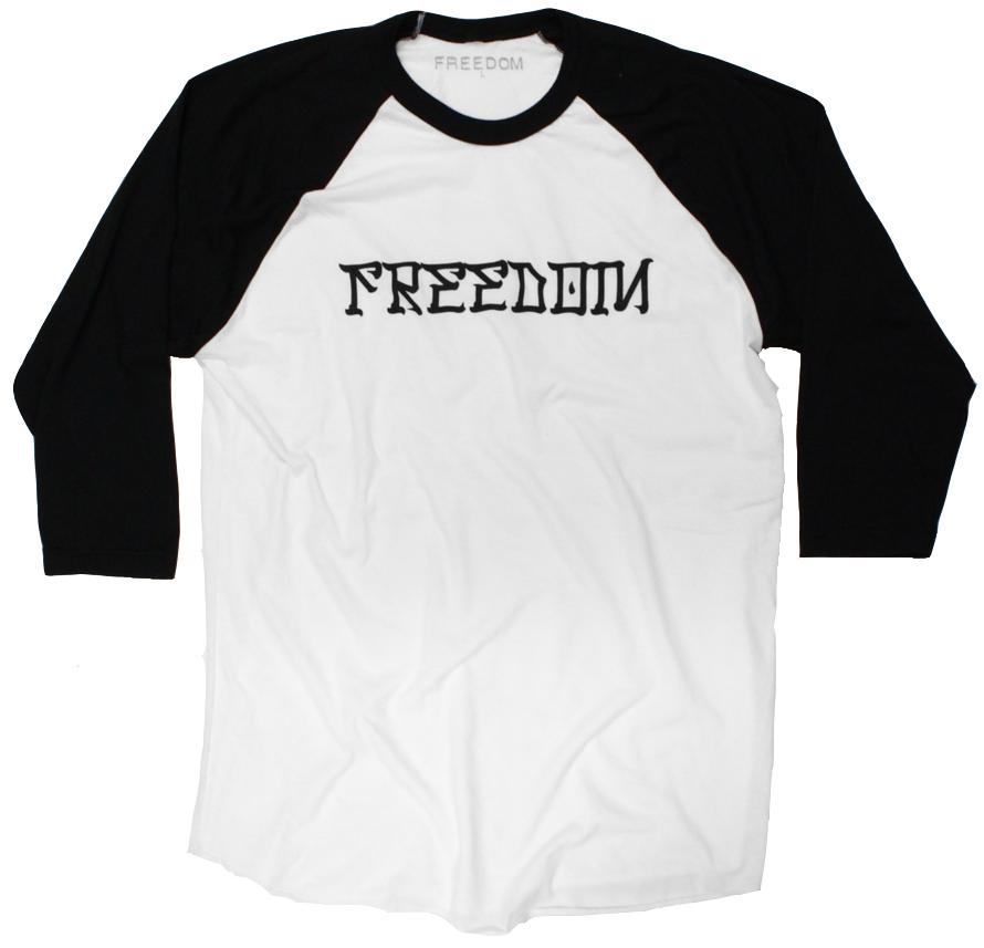 Freedom Venice Raglan Black White  Freedom   