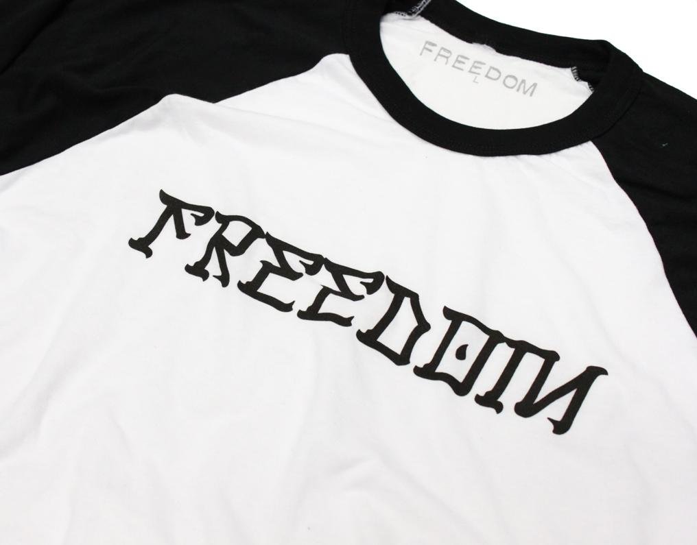 Freedom Venice Raglan Black White  Freedom   