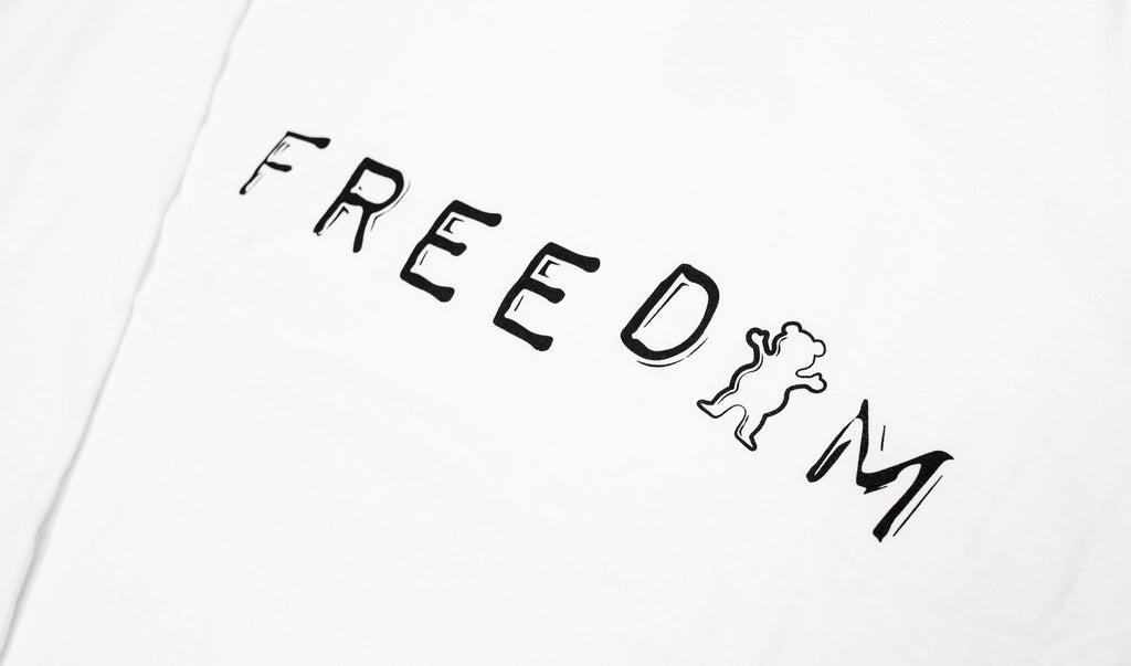 Freedom X Grizzly Logo Longsleeve White  Freedom   