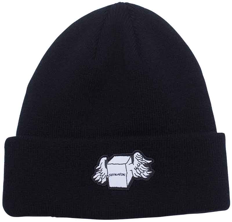 Fucking Awesome Box Wings Beanie Black  Fucking Awesome   