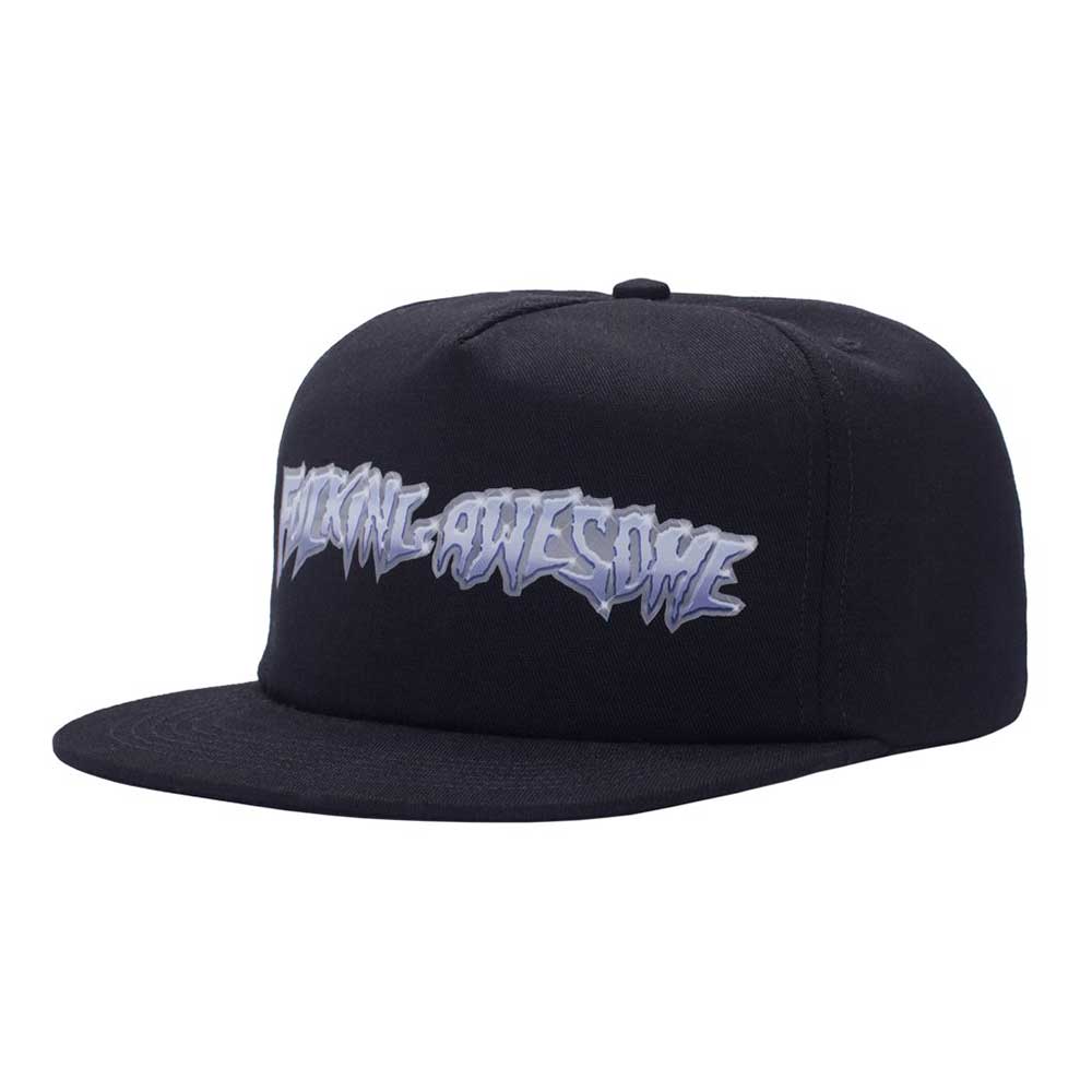 Fucking Awesome Chrome Snapback Cap Black  Fucking Awesome   