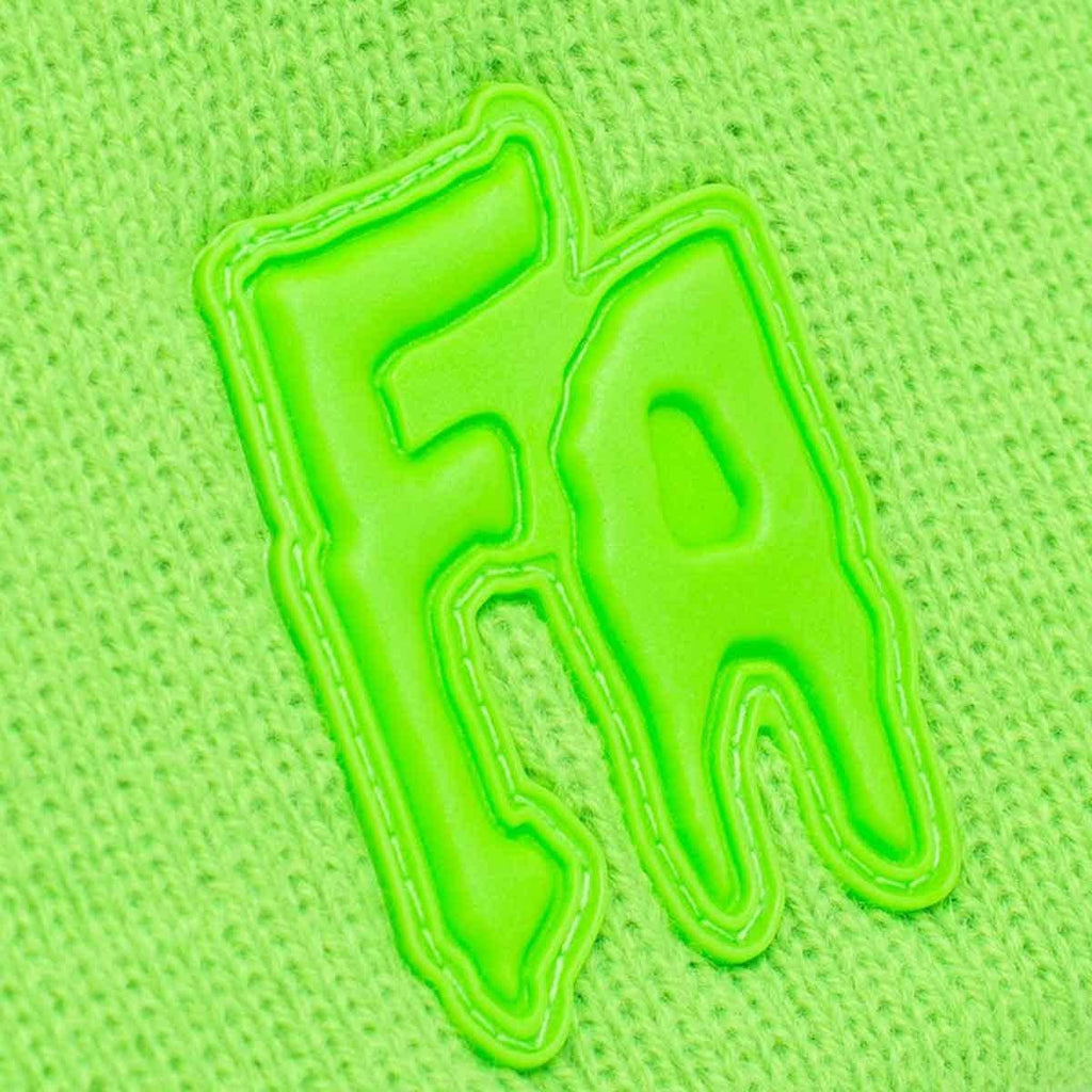 Fucking Awesome FA Applique Cuff Beanie Neon Green  Fucking Awesome   