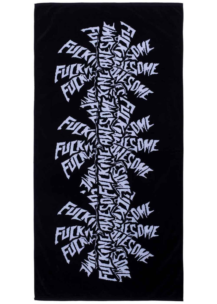 Fucking Awesome Three Spiral Beach Towel Black White – Freedom