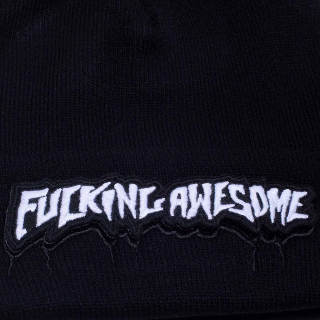 Fucking Awesome Velcro Stamp Cuff Beanie Black  Fucking Awesome   