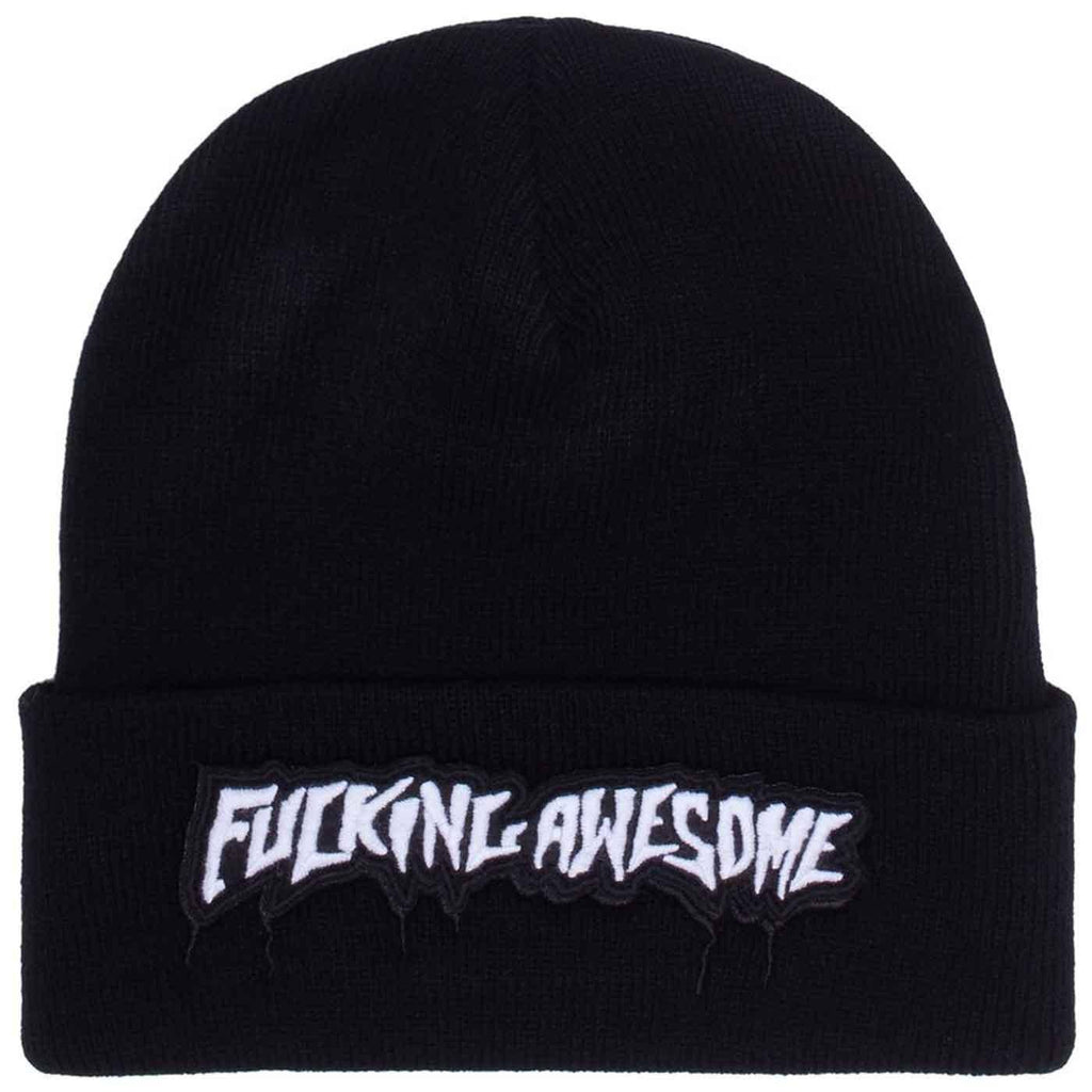 Fucking Awesome Velcro Stamp Cuff Beanie Black  Fucking Awesome   