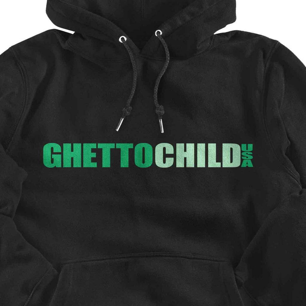 Ghetto Child Classic USA Hooded Sweatshirt Dark Green  Ghetto Child   