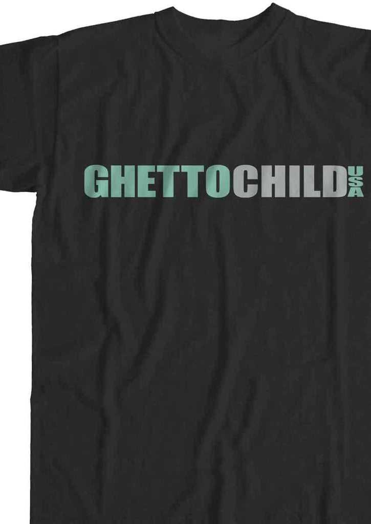 Ghetto Child Classic USA T-Shirt Black  Ghetto Child   