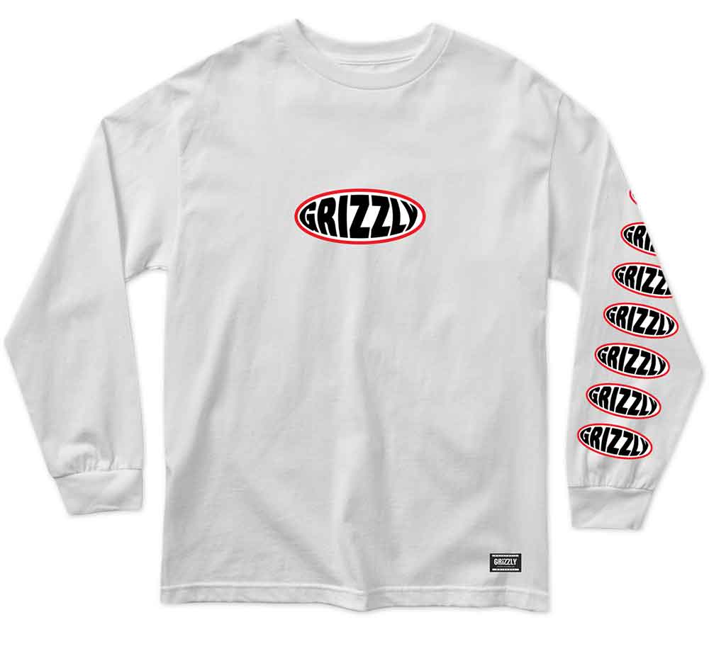 Grizzly Bulge Longsleeve T-Shirt White  Grizzly   