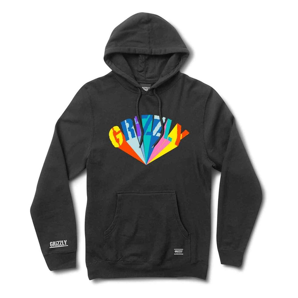 Grizzly Color Wheel Hooded Sweatshirt Black  Grizzly   