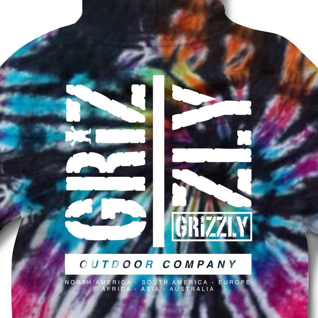 Grizzly Family Ties Hooded Sweatshirt Tie Dye  Grizzly   