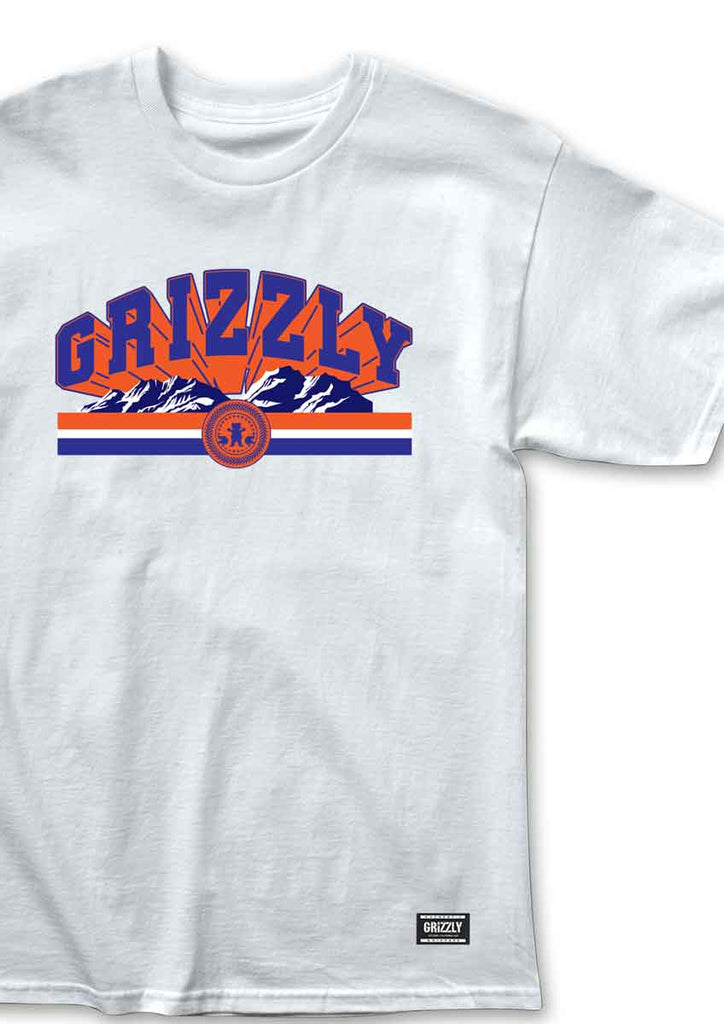 Grizzly Adventure Crest T-Shirt White  Grizzly   