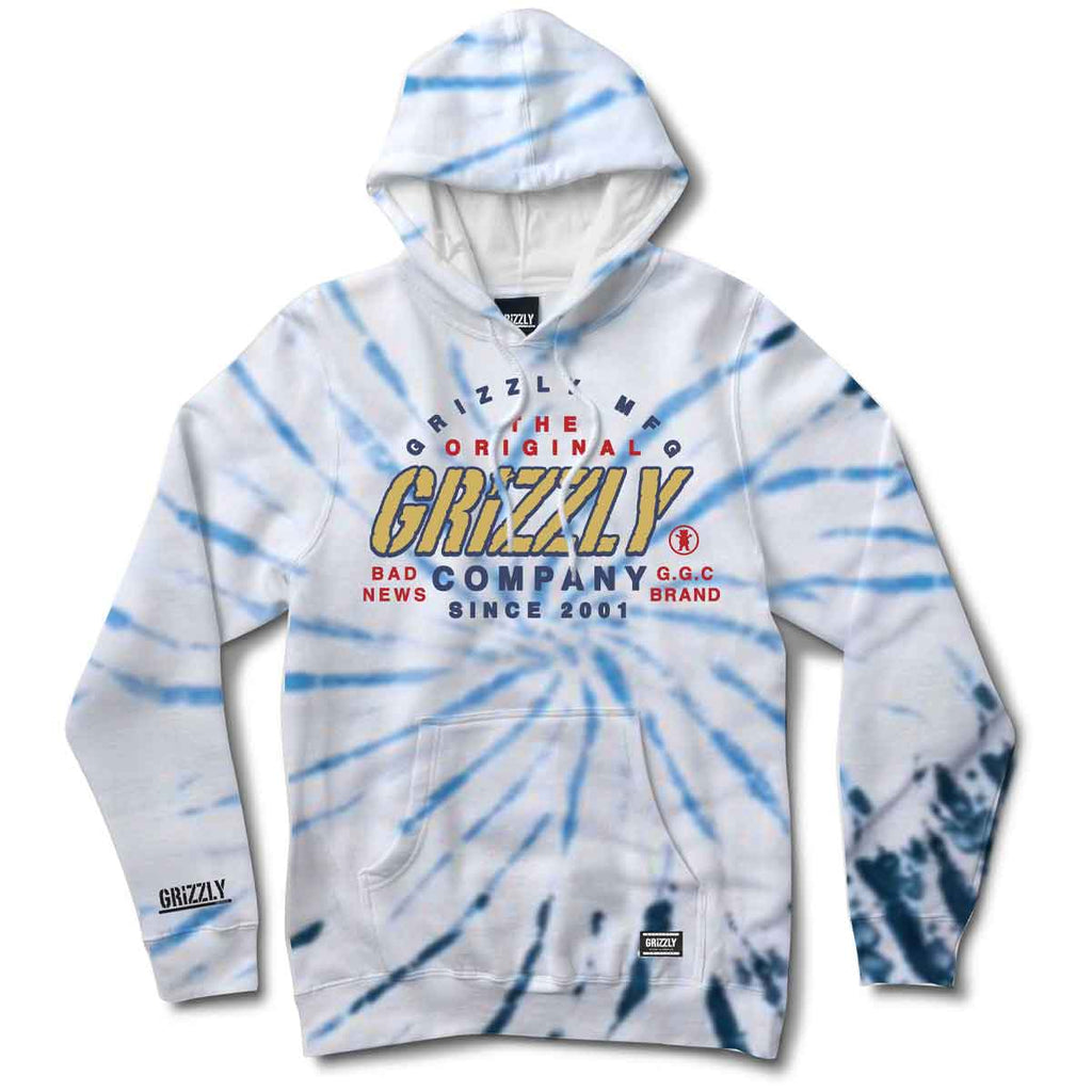 Grizzly Brand Hooded Sweatshirt Tie Dye  Grizzly   