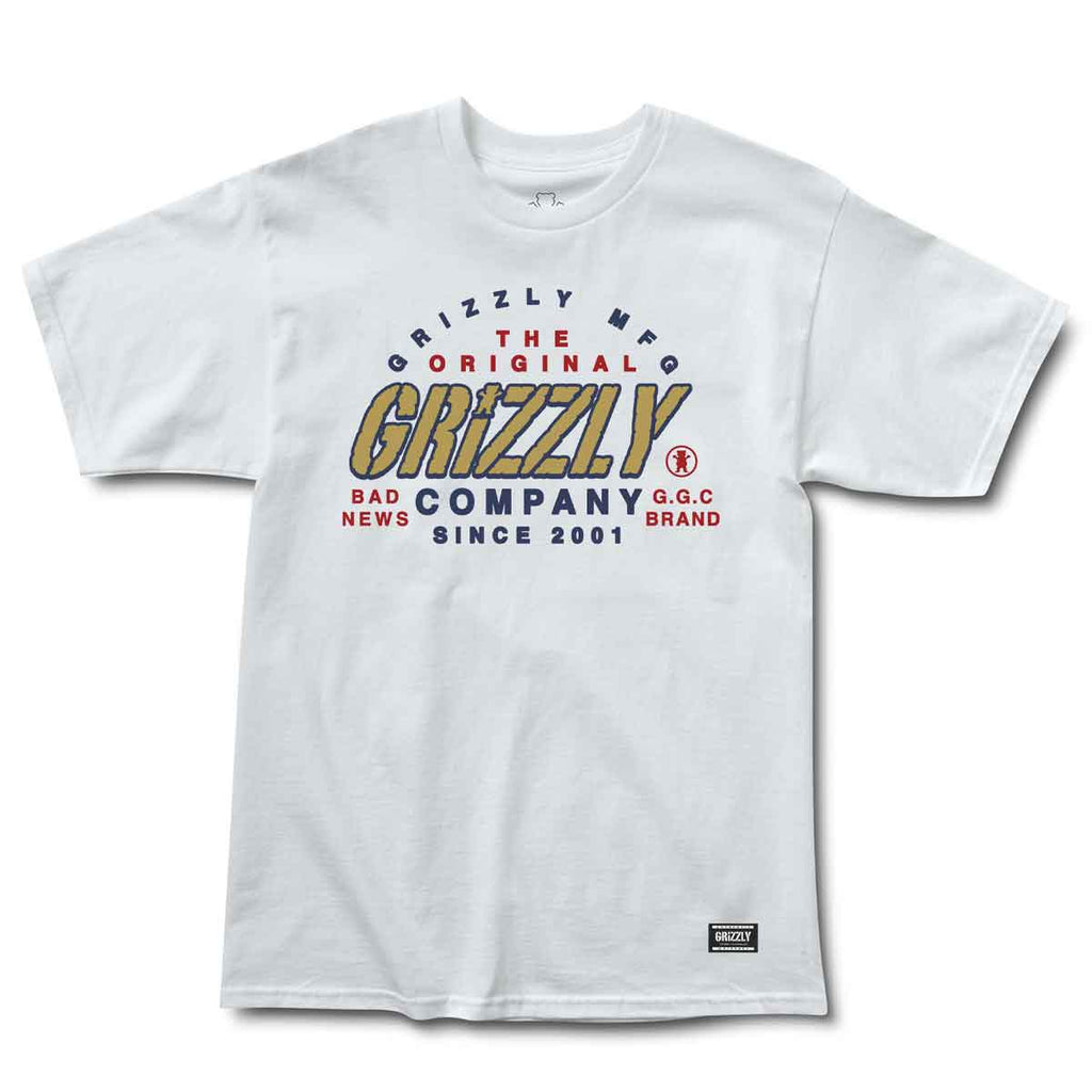 Grizzly Brand T-Shirt White  Grizzly   