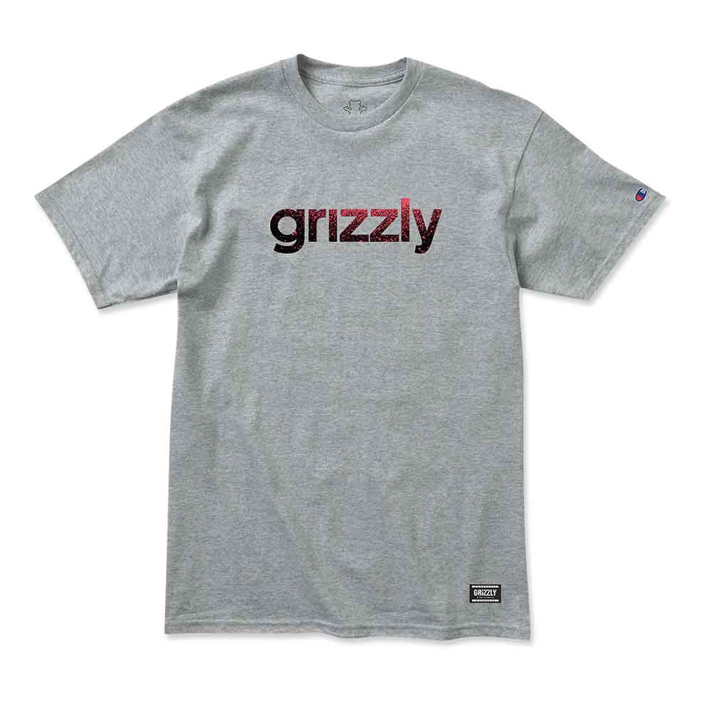 Grizzly Lowercase Fadeaway T-Shirt Heather Grey  Grizzly   