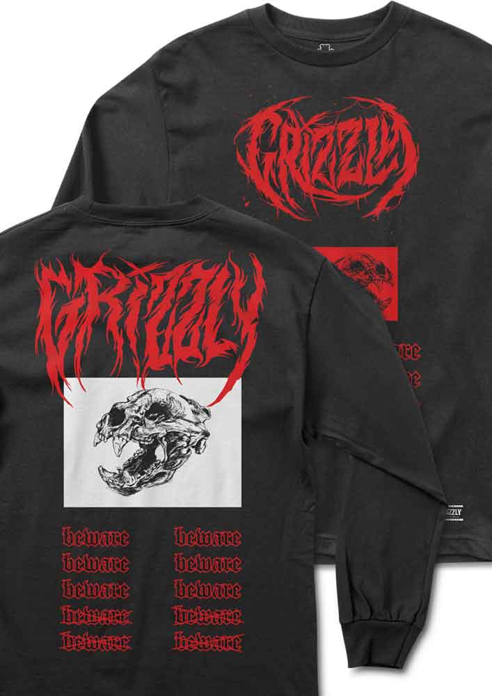 Grizzly Metalcore Longsleeve T-Shirt Black  Grizzly   