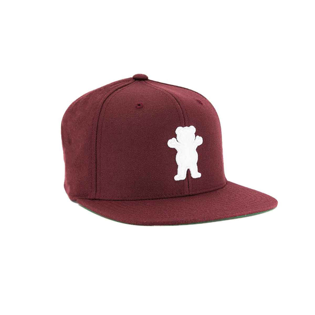 Grizzly OG Bear Snapback Burgundy White  Grizzly   