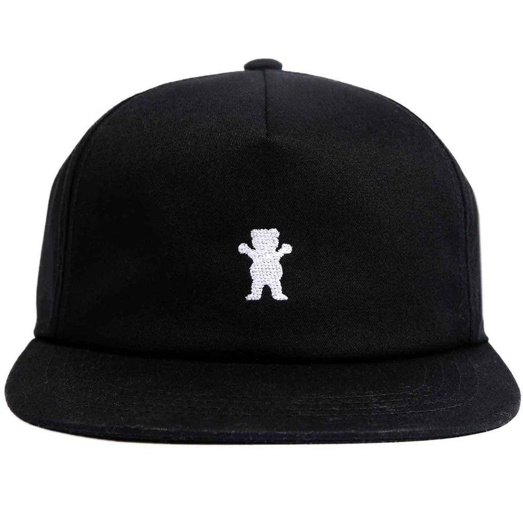 Grizzly OG Bear Unstructured Snap Back Cap Black  Grizzly   