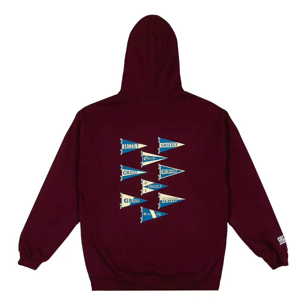 Grizzly Stay Ripping Hoodie Burgundy  Grizzly   