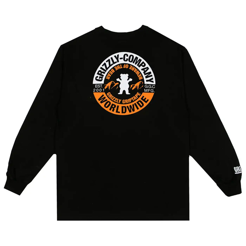 Grizzly Open Range Longsleeve T-Shirt Black  Grizzly   
