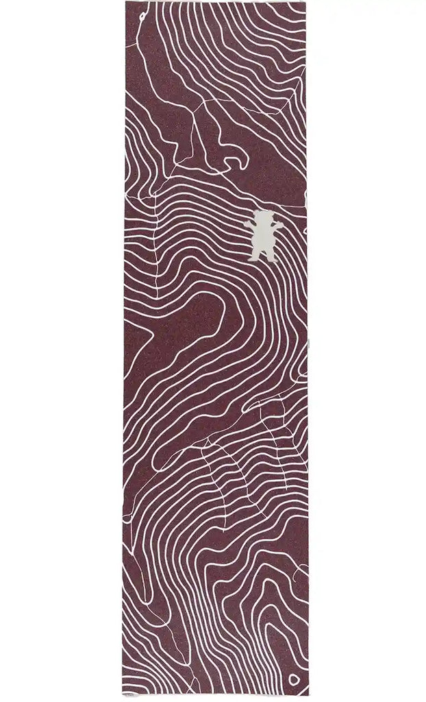 Grizzly Topographic Griptape Burgundy Handelsware Grizzly   