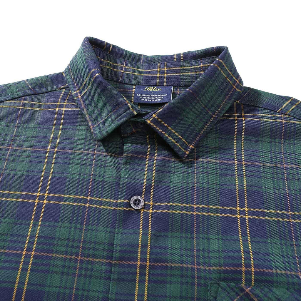 Helas Checkered Longsleeve Shirt Green Navy  Helas   