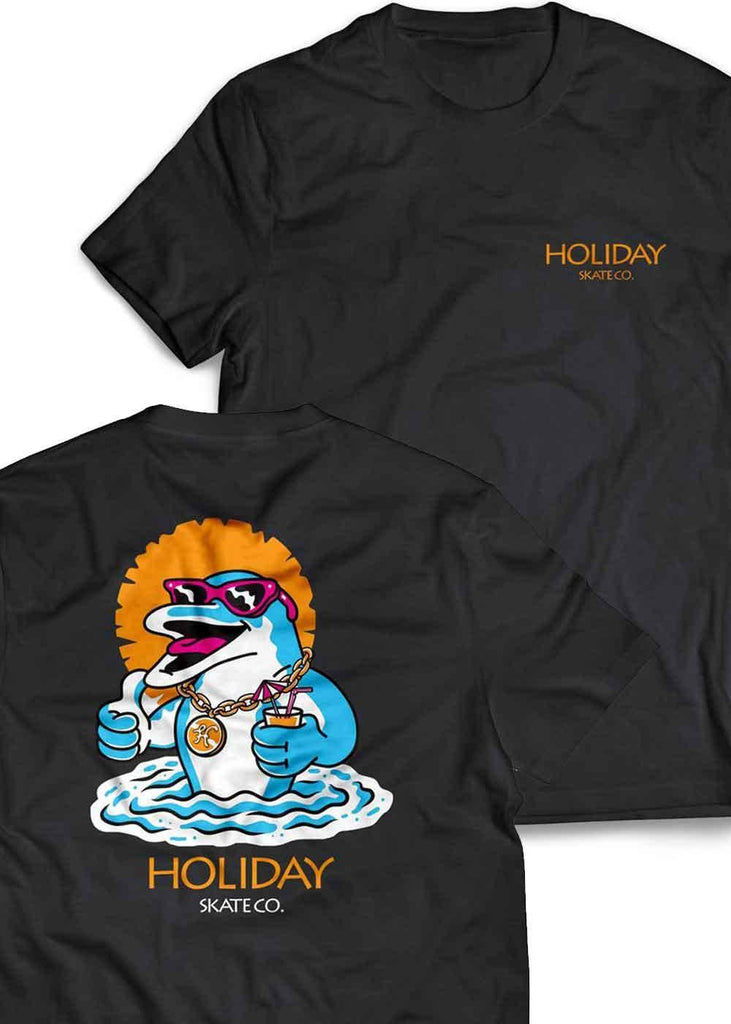 Holiday Skate Co. Dolphin Fiesta T-Shirt Black  Holiday Skate Co   
