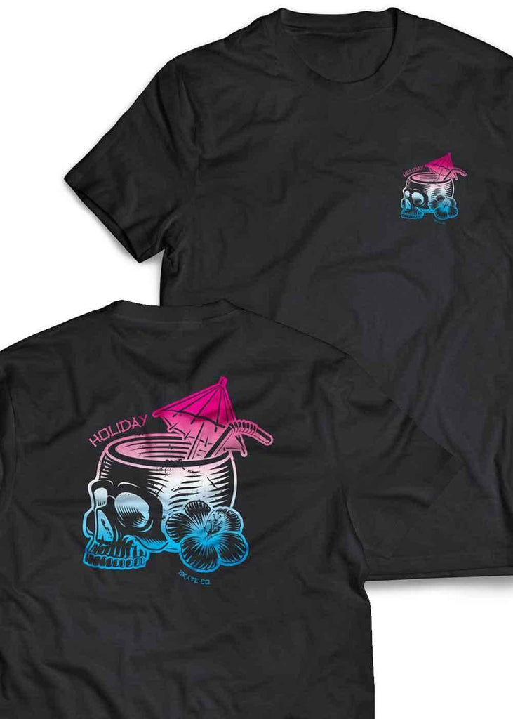 Holiday Skate Co. Drink Up T-Shirt Black  Holiday Skate Co   