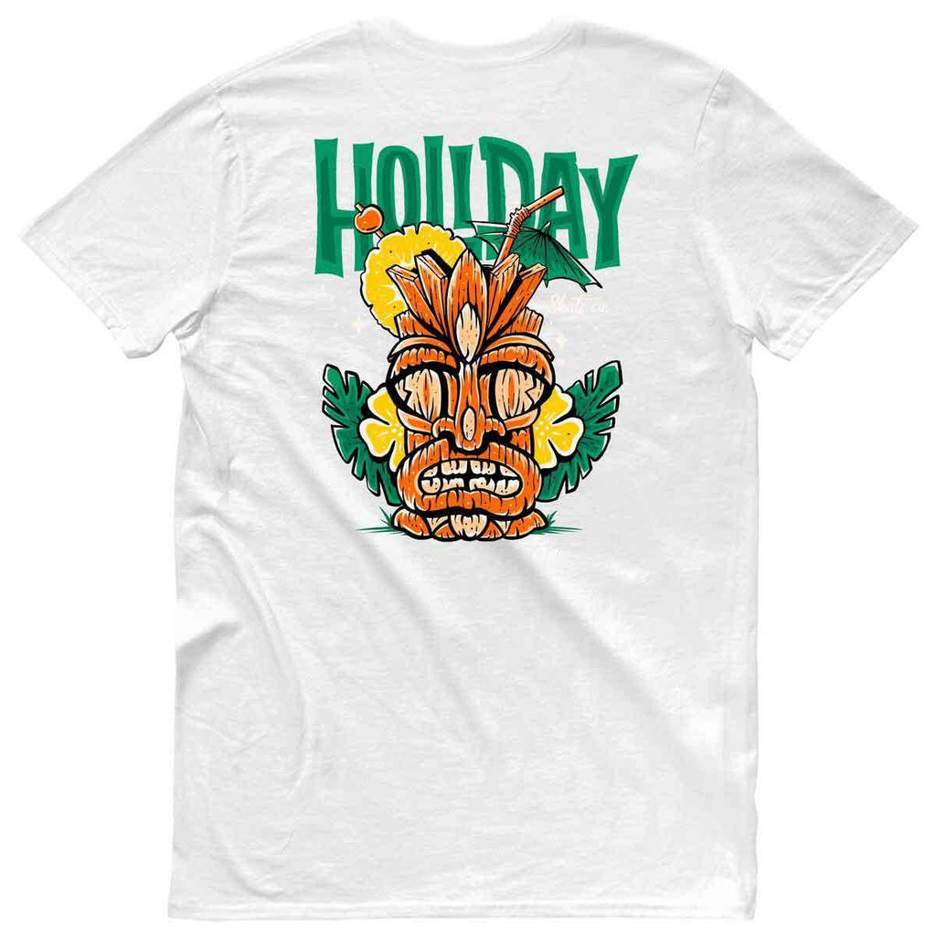 Holiday Skate Co. Tiki Drink T-Shirt White  Holiday Skate Co   