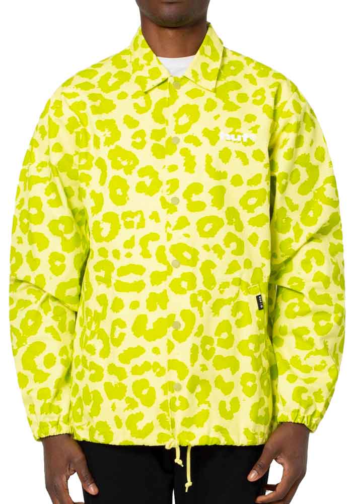 HUF Neo Leopard Coach Jacket Hot Lime  HUF   