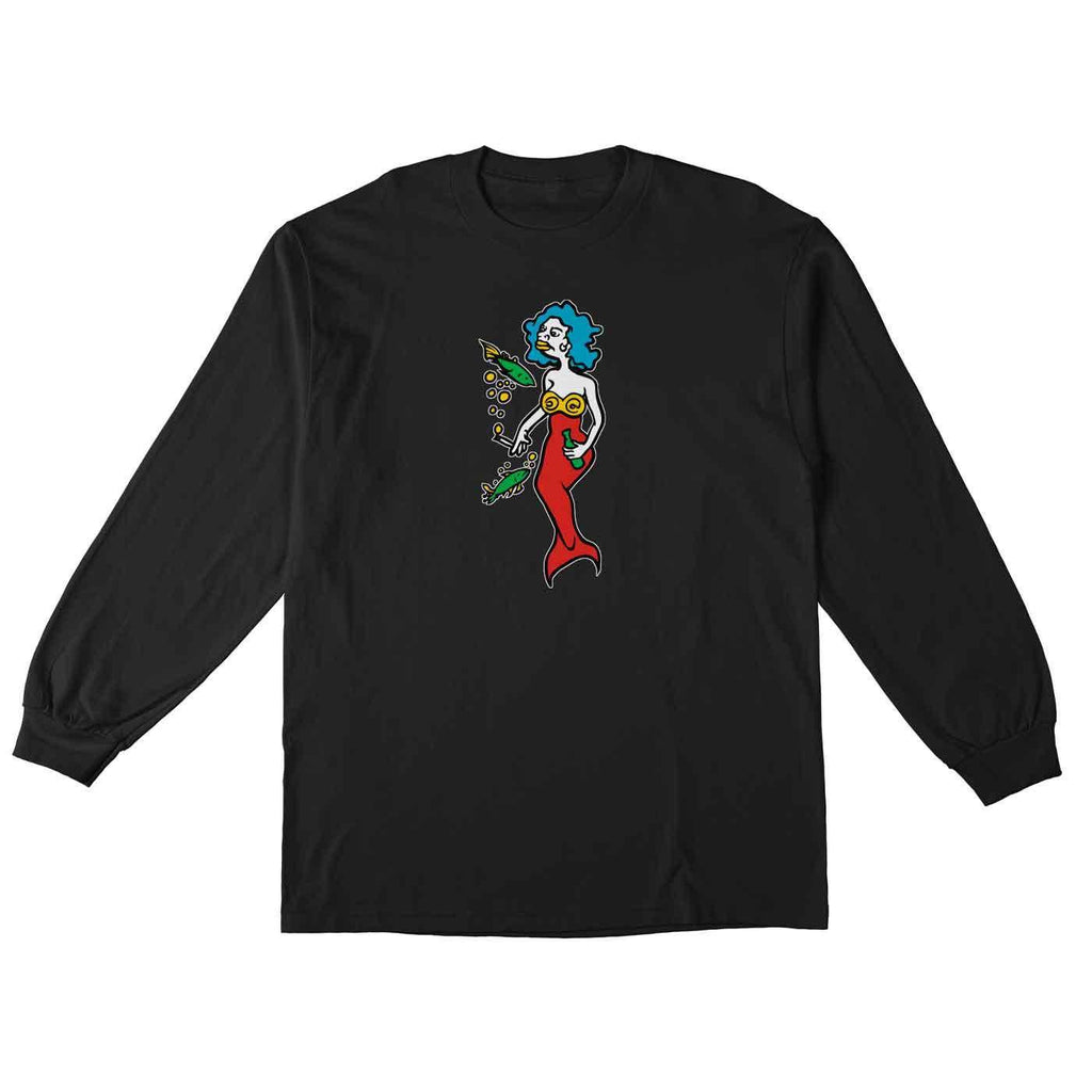 Krooked Mermaid Longsleeve T-Shirt Black  Krooked   