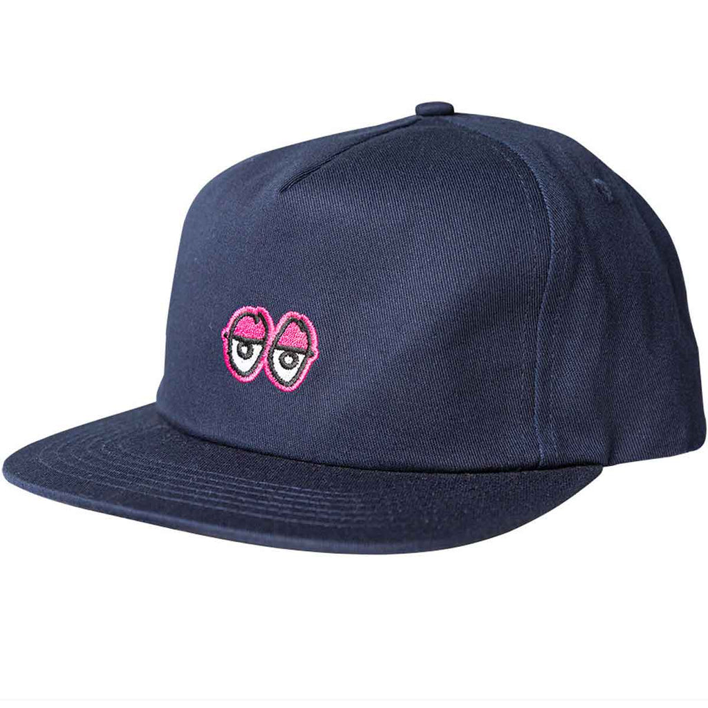 Krooked Eyes Unstructured Snapback Cap Navy  Krooked   