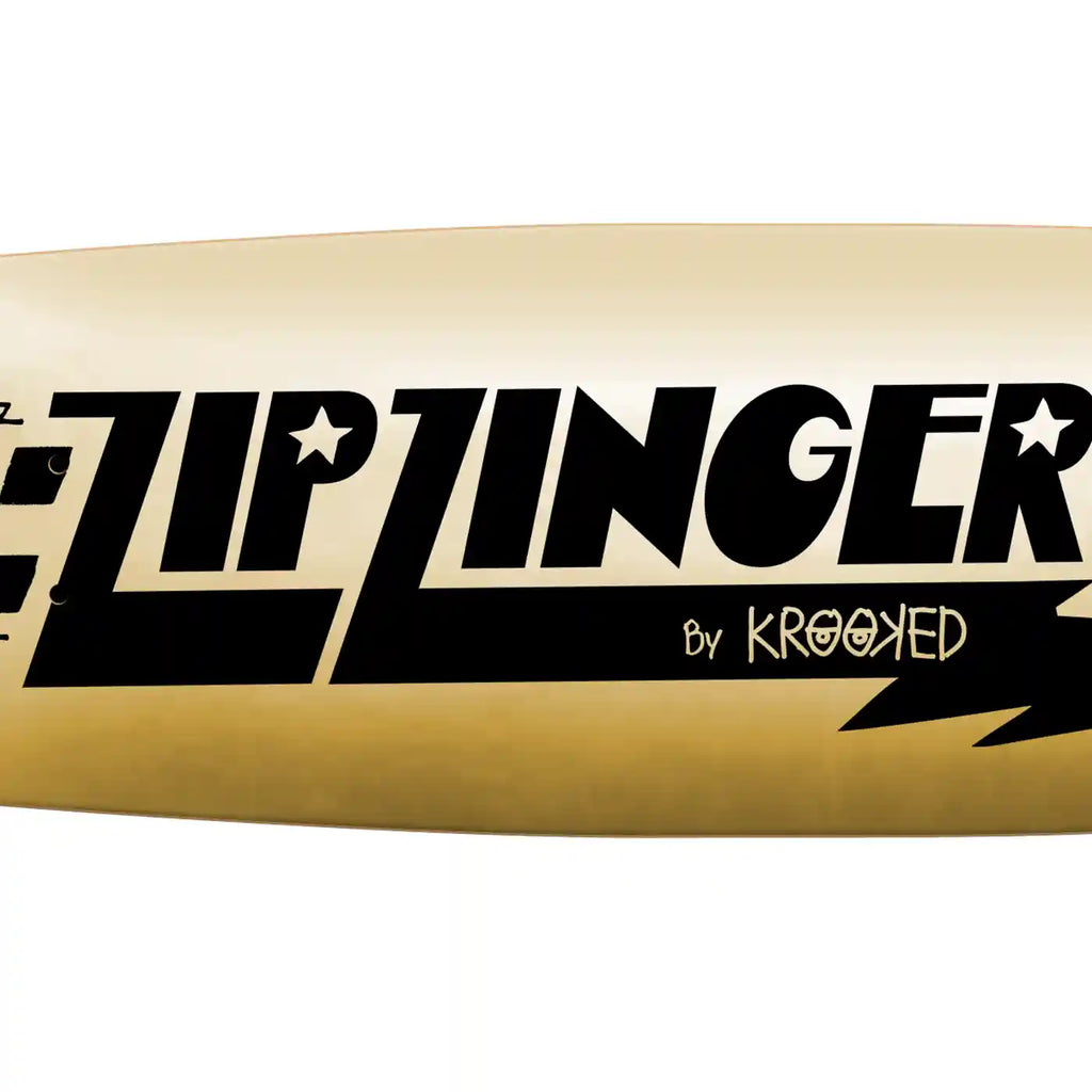 Krooked Zip Zinger 7.75 Gold Foil Cruiser Deck  Krooked   