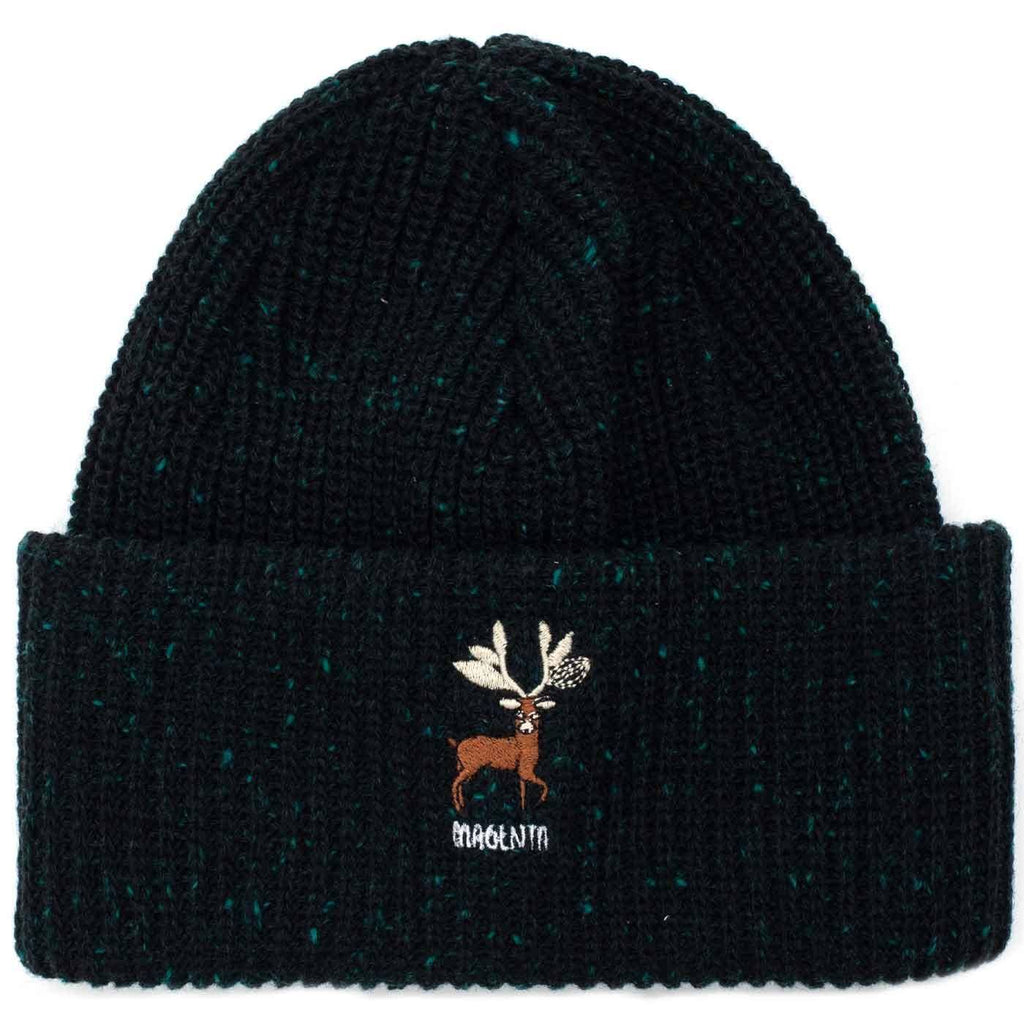 Magenta Deer Beanie Schwarz  Magenta   