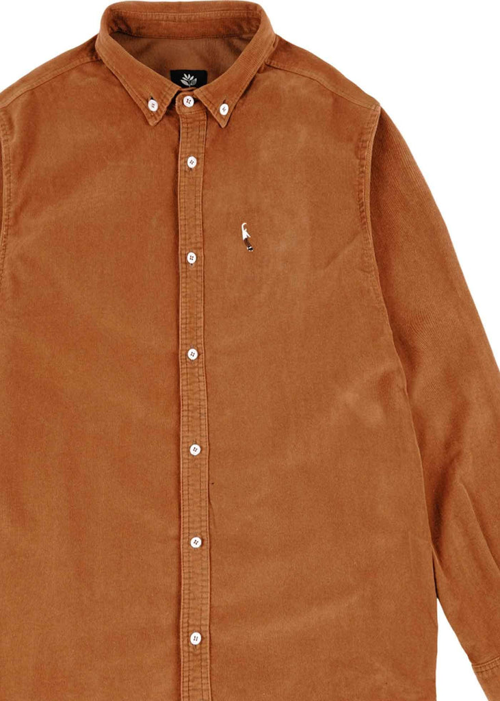 Magenta PWS Button Up Cord Shirt Brown  Magenta   