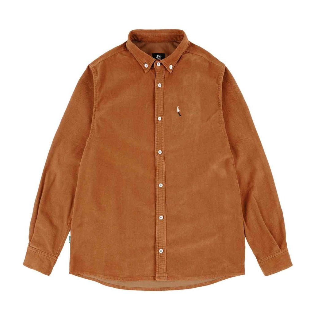 Magenta PWS Button Up Cord Shirt Brown  Magenta   