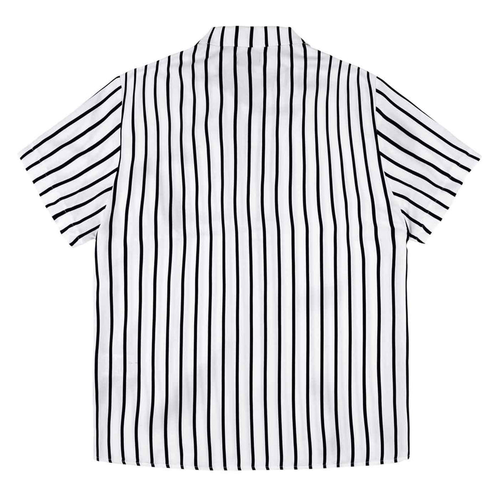 Magenta PWS Stripe Summer Shirt White Black  Magenta   