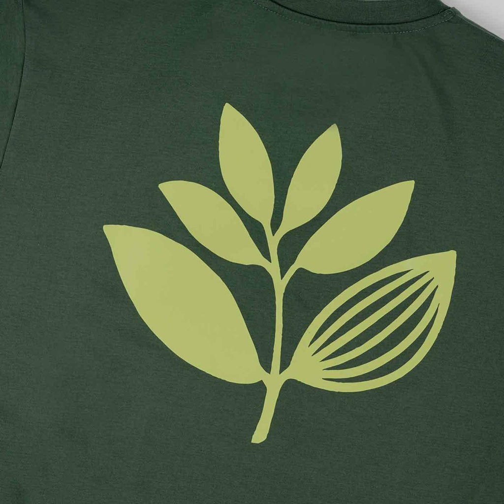Magenta Green Tea Plant T-Shirt Green  Magenta   
