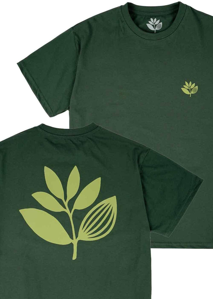 Magenta Green Tea Plant T-Shirt Green  Magenta   