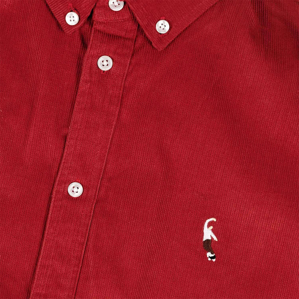 Magenta PWS Button Up Cord Shirt Red  Magenta   