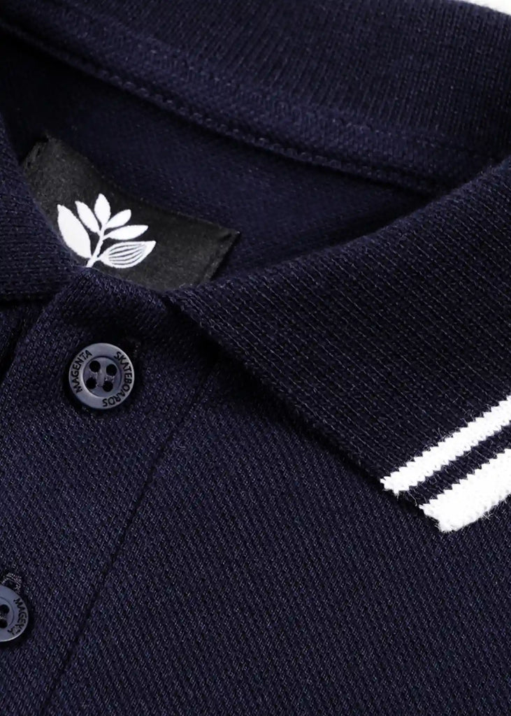 Magenta In Law Polo Shirt Navy Handelsware Magenta   