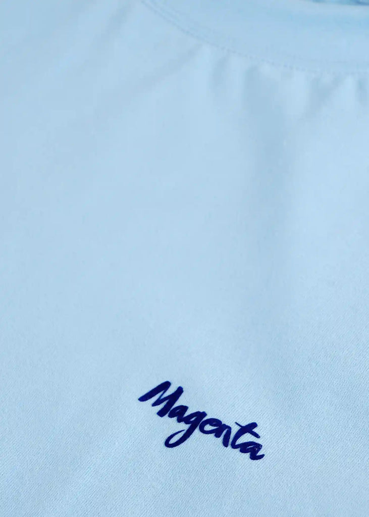 Magenta Petit Velours T-Shirt Blau Handelsware Magenta   