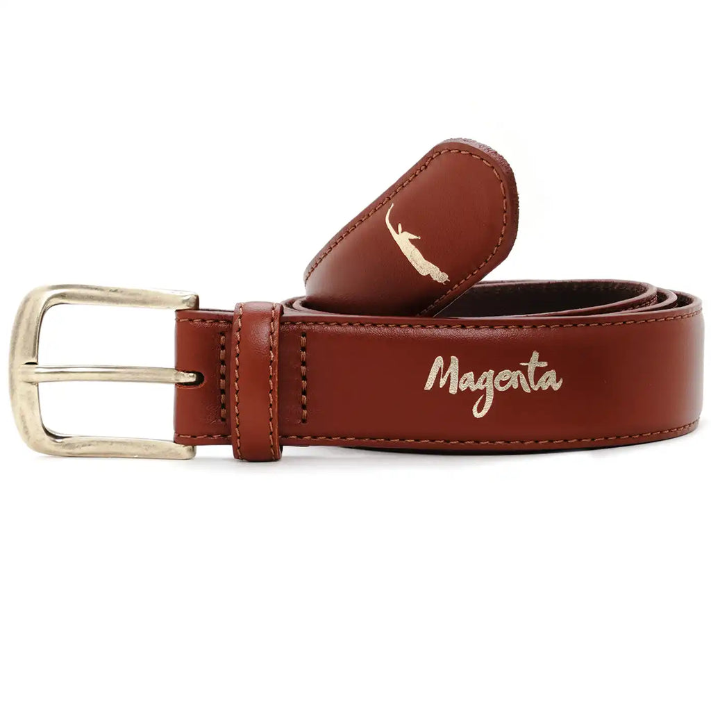 Magenta PWS Belt Brown  Magenta   