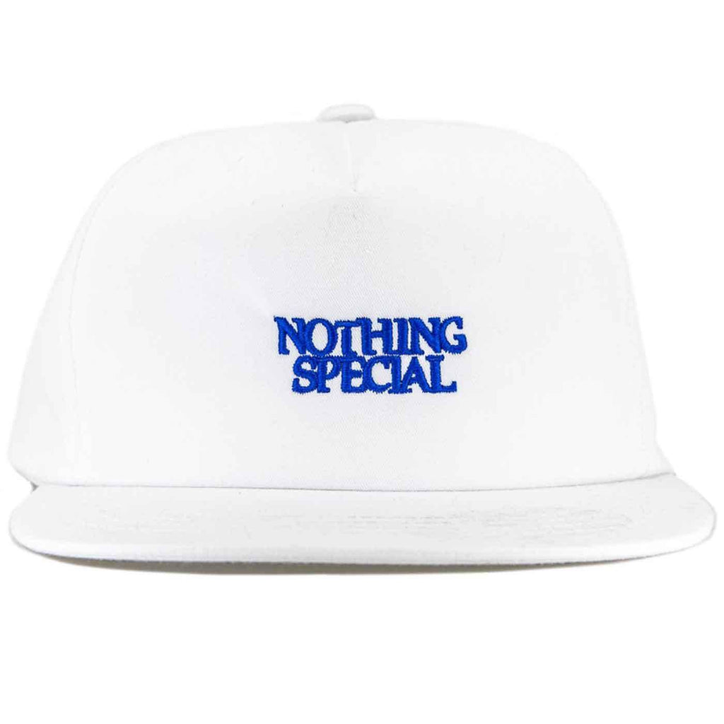 Nothing Special Unstructured Logo Cap White Royal  Nothing Special   