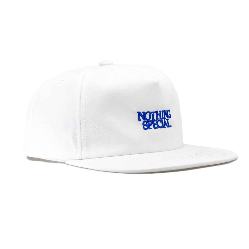 Nothing Special Unstructured Logo Cap White Royal  Nothing Special   